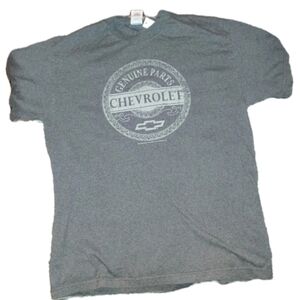 Chevrolet Genuine Parts Tshirt Gray Short Slv Large Made in Mexico w/ US fabric